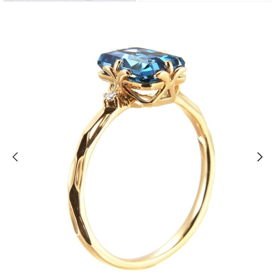 TSUTSUMI ツツミ　ロンドンブルートパーズ　k10 YG 10号