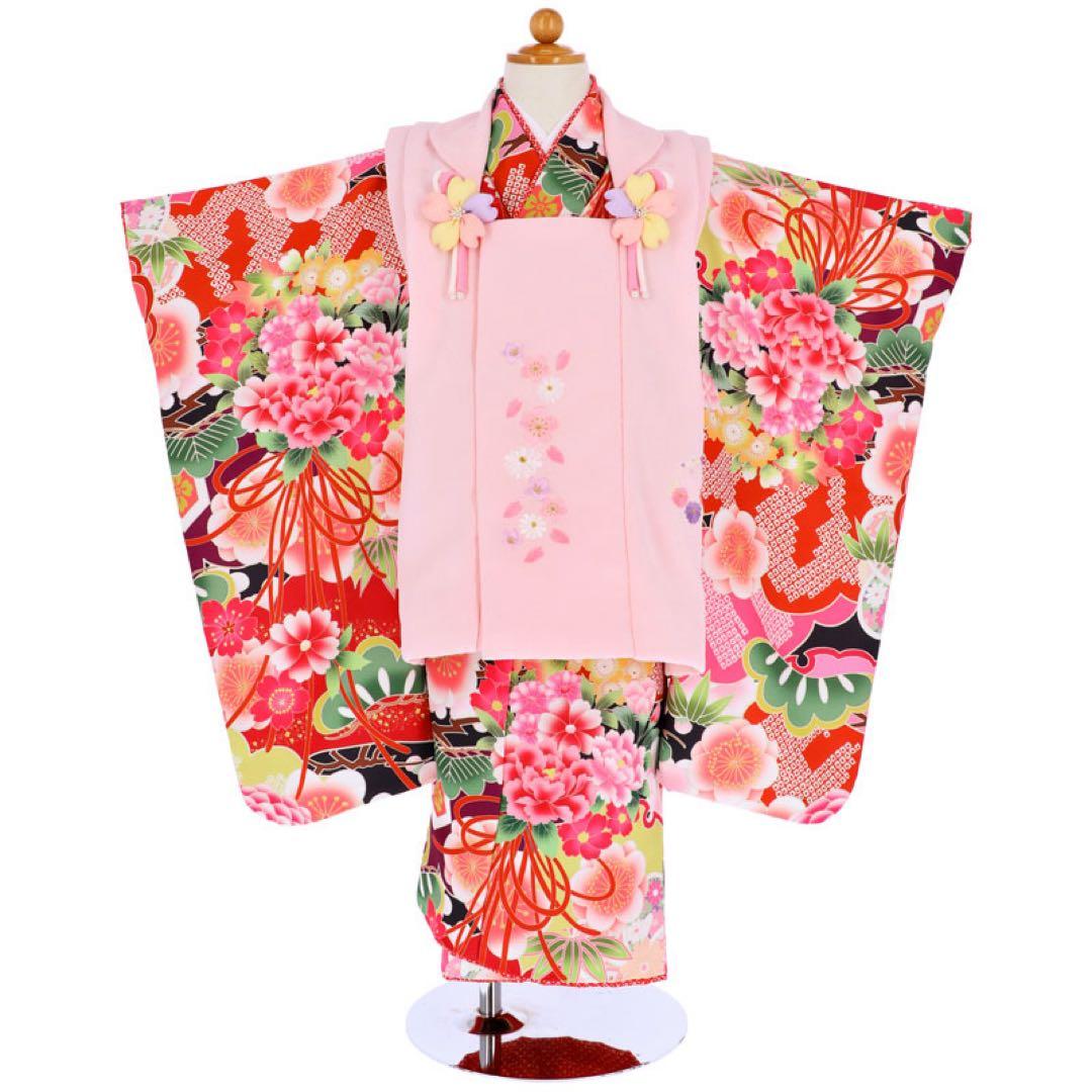 【9月末まで再値下げ＊式部浪漫】3歳　七五三　着物9点セット