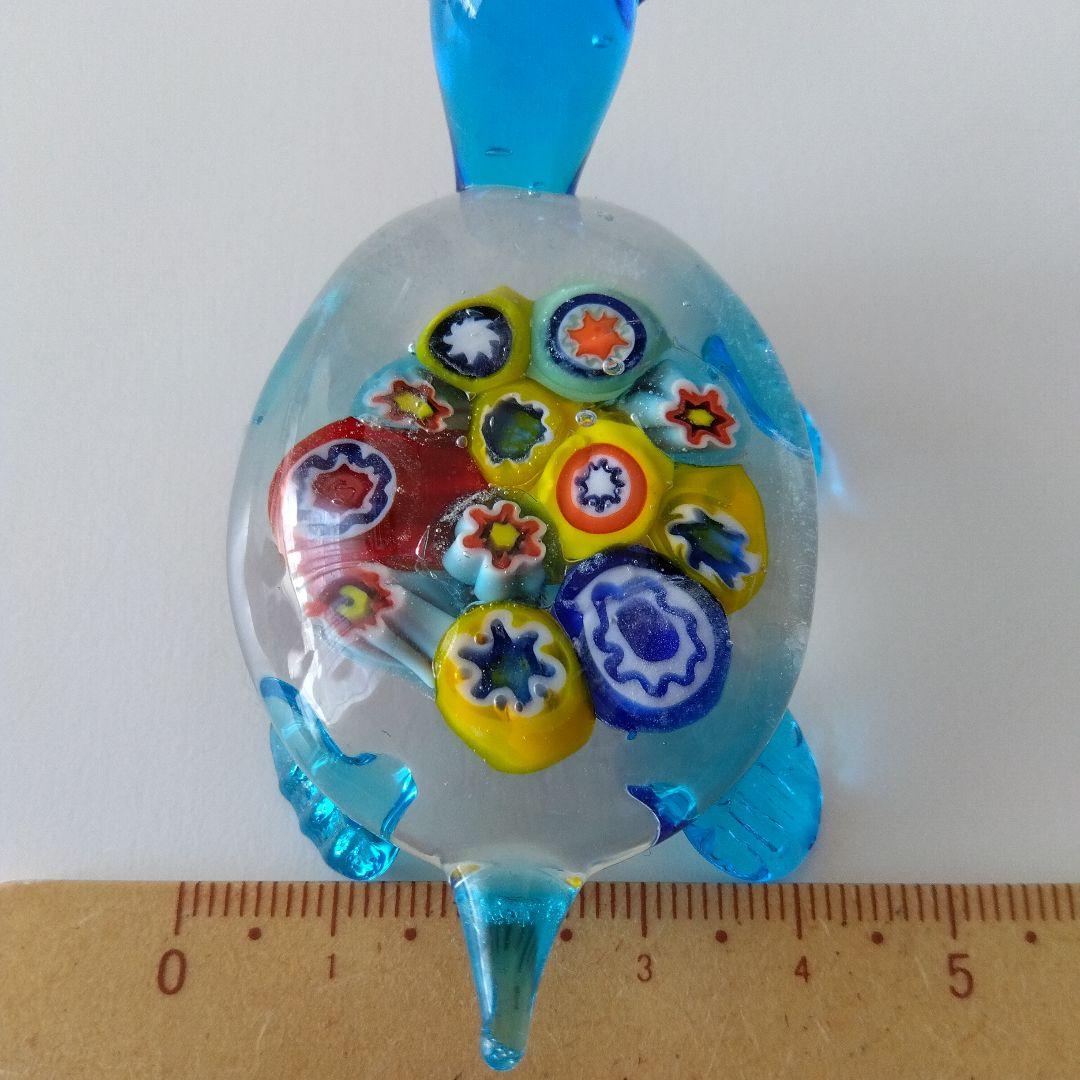 新品】ベネチアングラス ガラス ミレフィオリ かめ カメ フクロウ