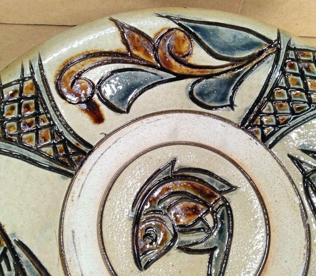 トマリン様専用、傑作【本物保証】金城次郎 八寸皿(笑魚海老樹文）