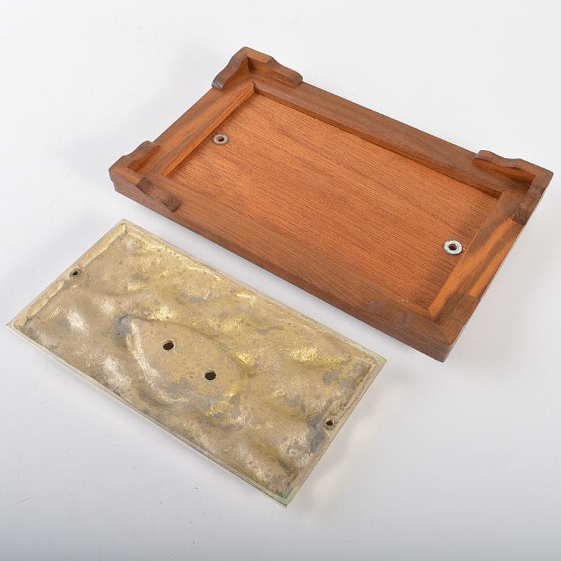 大阪尚美堂製 銀製 宝船 約287g 置物 ガラスケース付 F R6756B