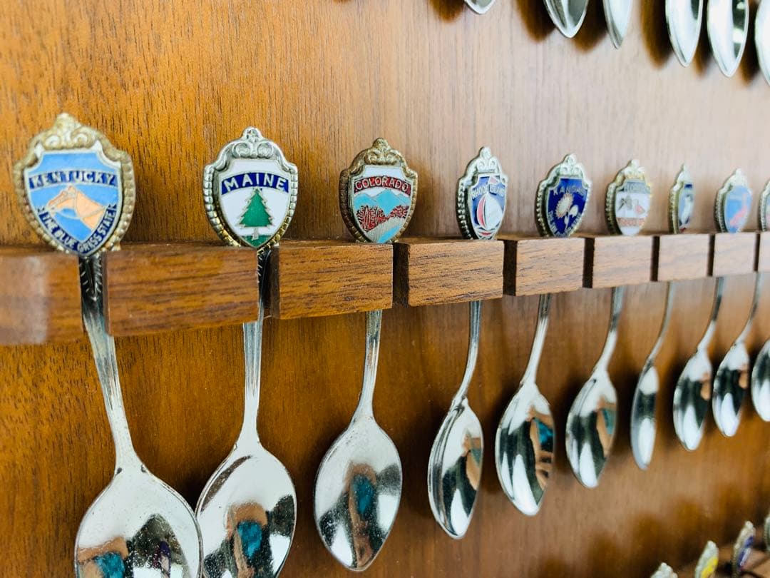 USA型 木製スプーンラック アメリカ州 スーベニアスプーンラック セット
