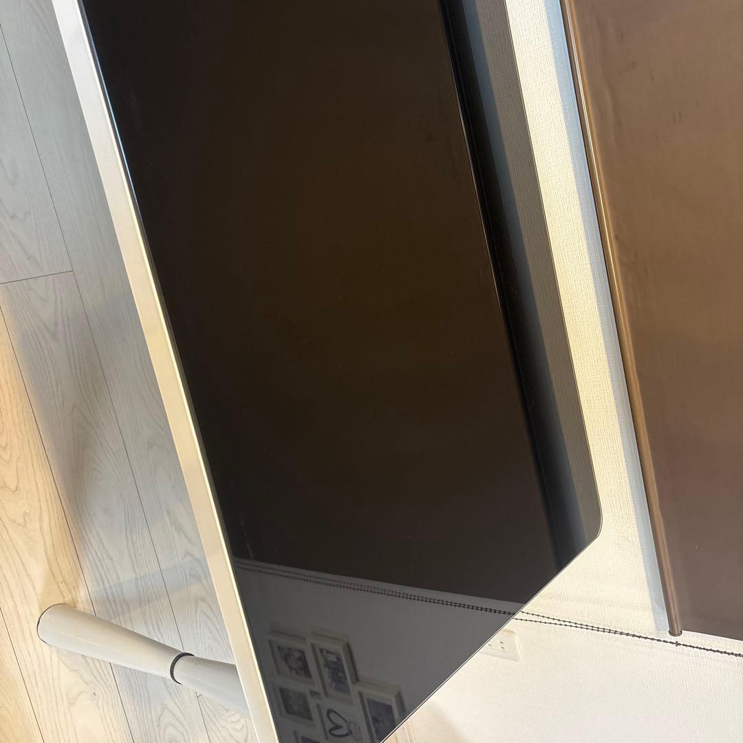 黒ガラストップ長方形ダイニングテーブル