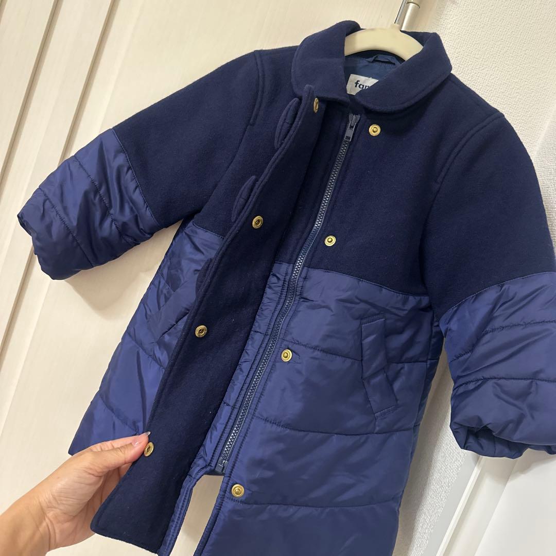 【新品】familiarファミリア　リボンダウンフォーマルコートファミちゃん90