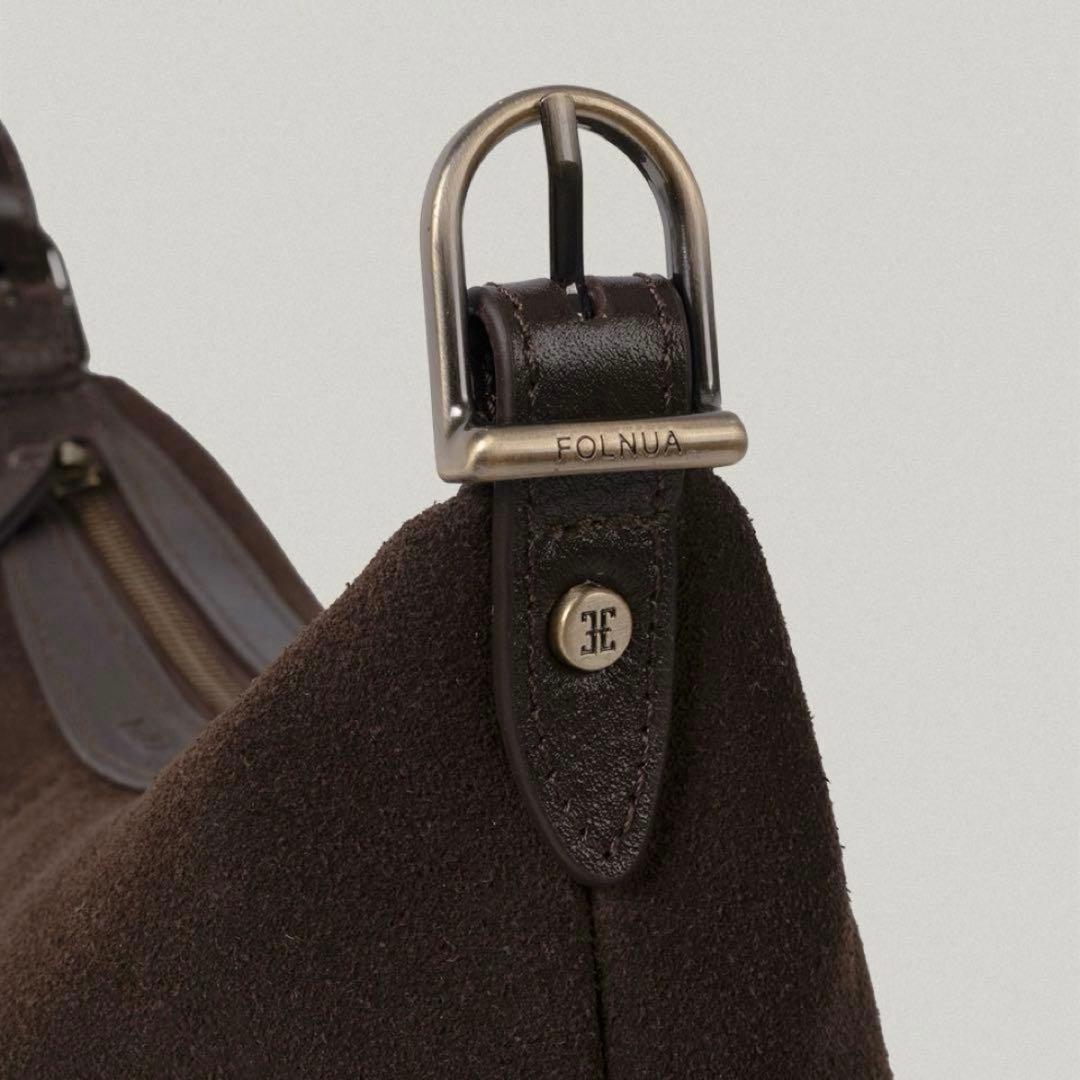 folnua フォルニュア　ミニバトーバッグ ブラウンスウェード