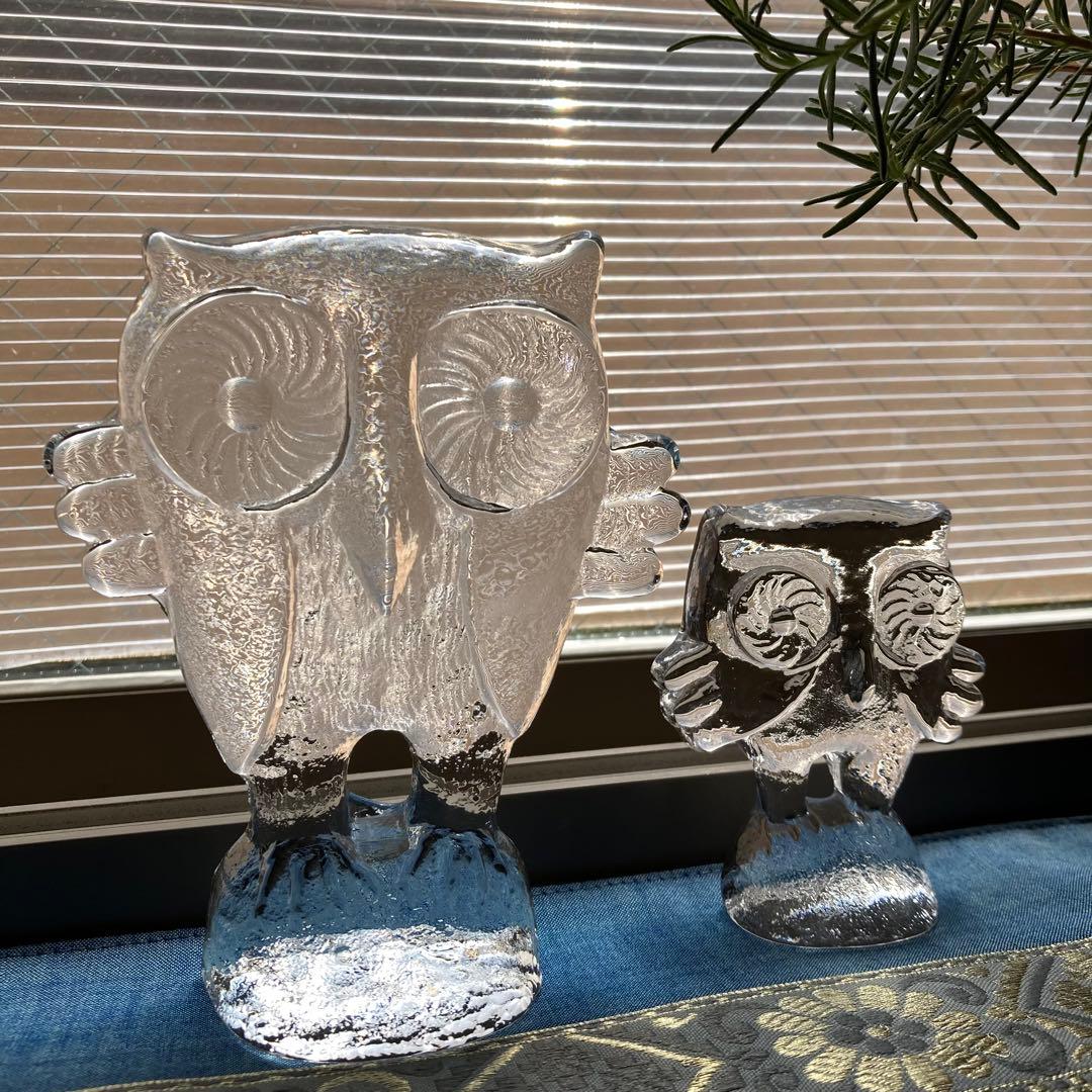 希少 KOSTA BODA コスタボダ 北欧ヴィンテージ 置物 フクロウ ガラス