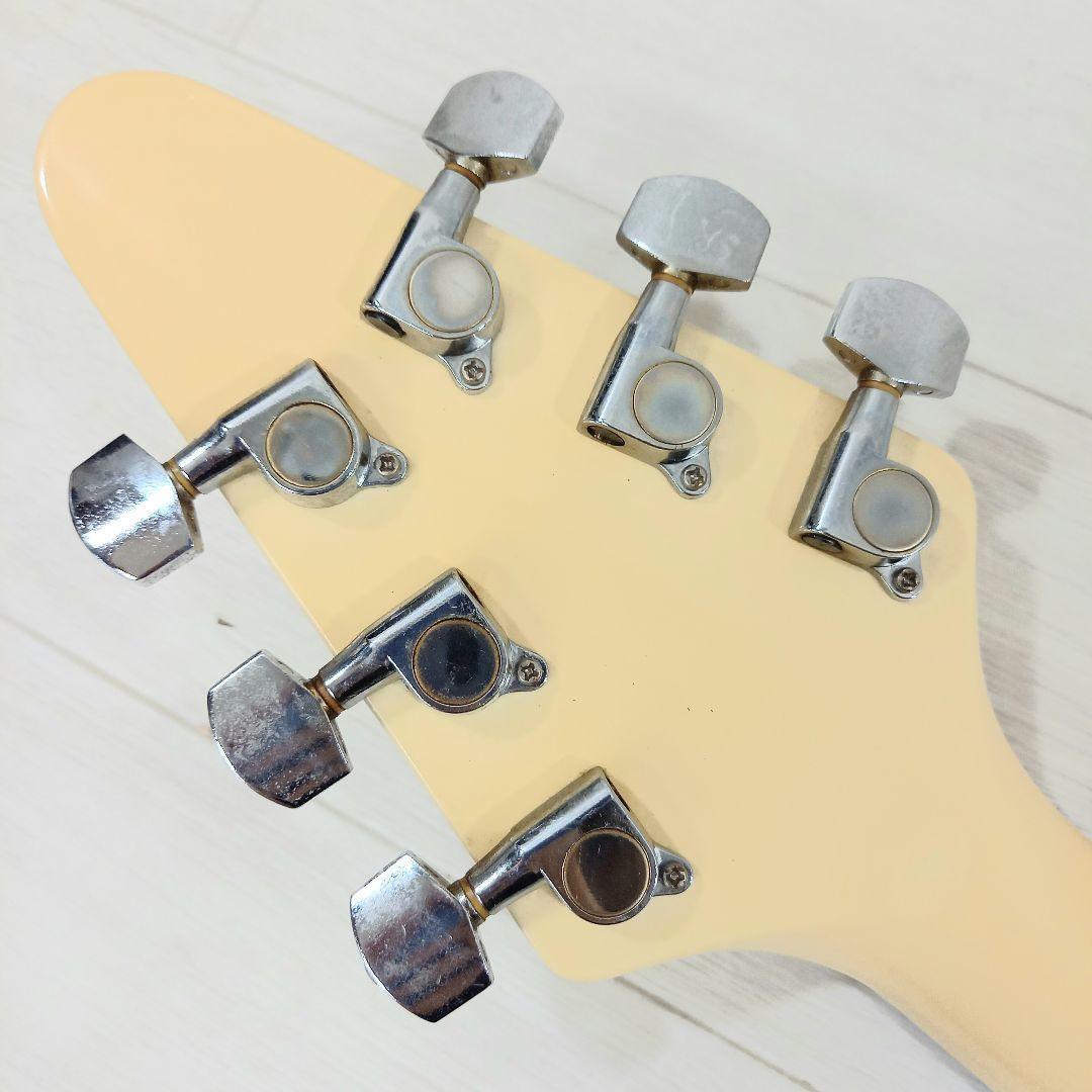 ジャンク メーカー不明 フライングV 変形 エレキギター ビンテージホワイト