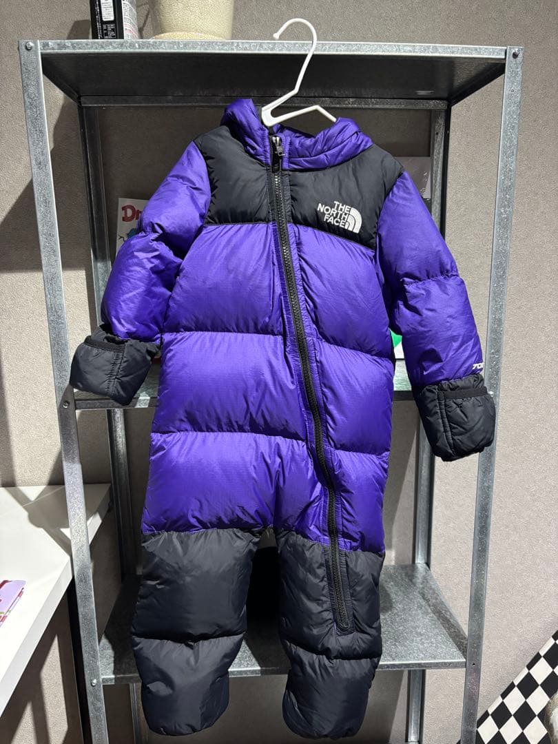 ノースフェイス ベビー ダウン アウター ヌプシ 700 パープル ブラック