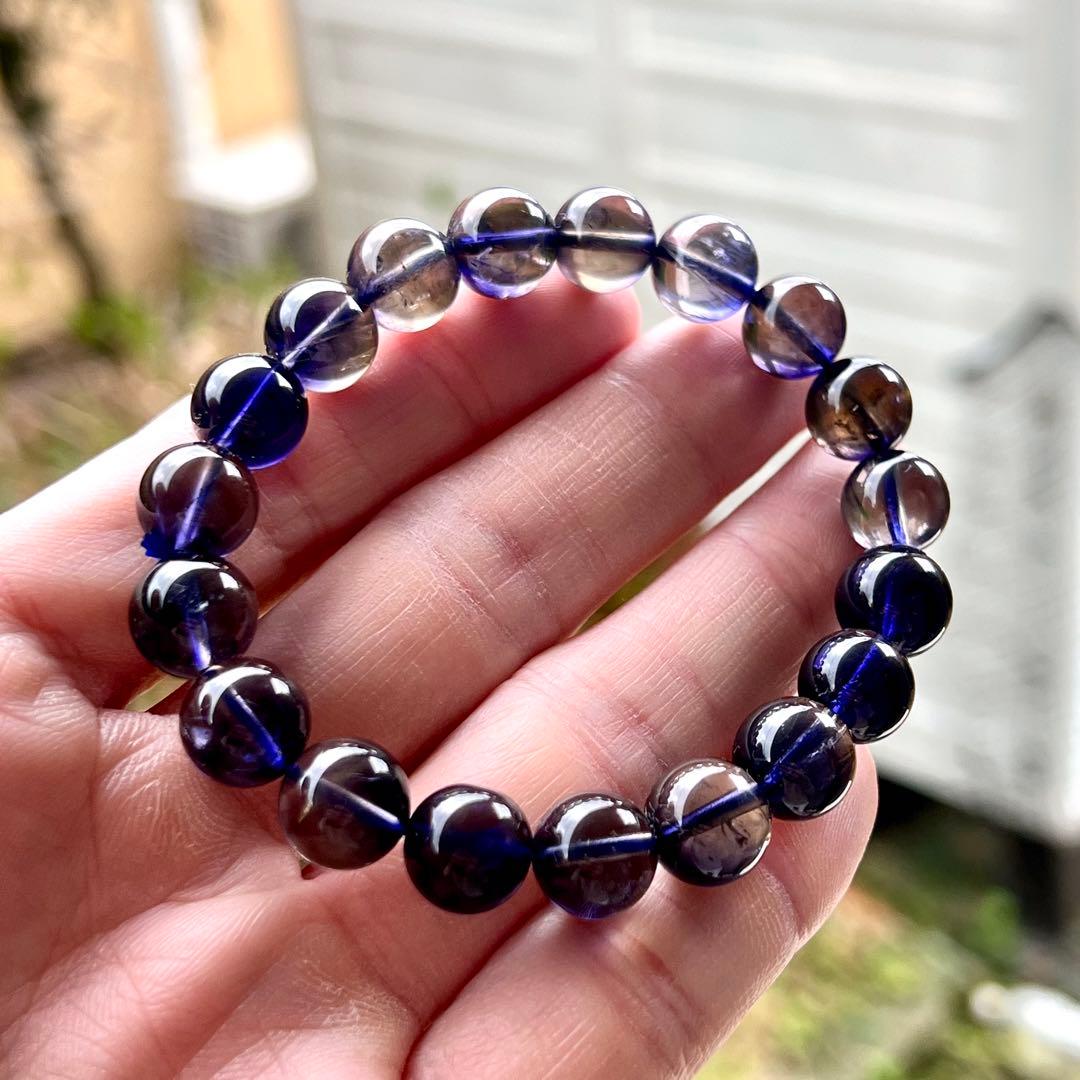 めちゃ綺麗　最高級　アイオライトブレスレット　3-10