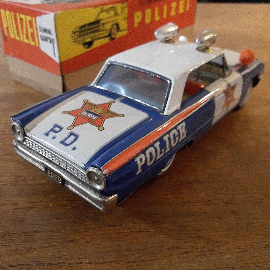 イチコー『FORD パトカー』ブリキのおもちゃ 箱付き 日本製 !!