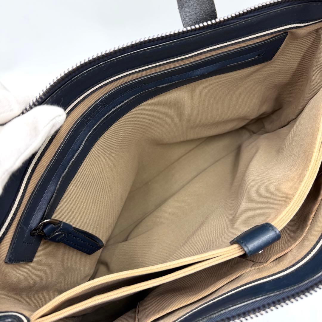 【美品】バリー ビジネスバッグ BIVIOS トレスポ レザー ネイビー 現行