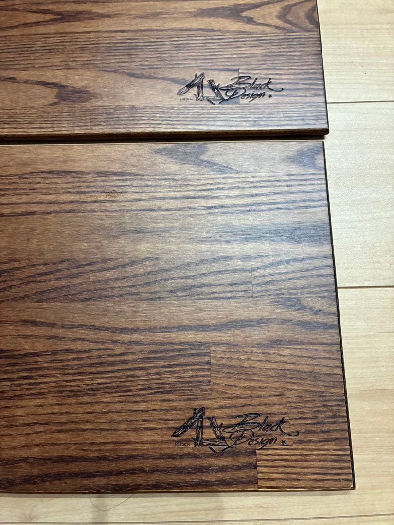 葉月 BLACK DESIGN プレート 2枚付き（ツリー柄） アイアンラック