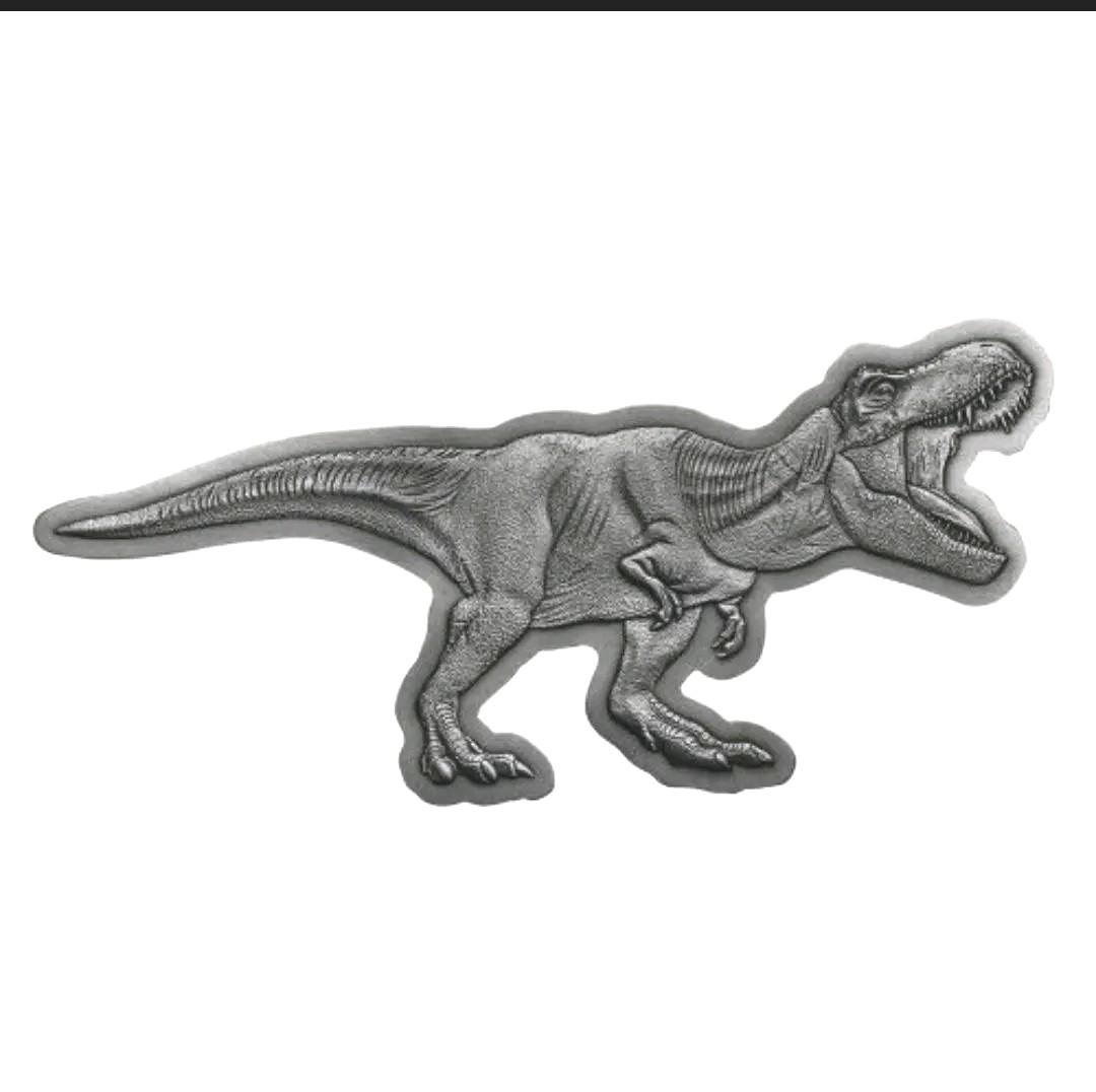 Sale 純銀 2オンス ジュラシックワールド T-REX型 高品質 コイン