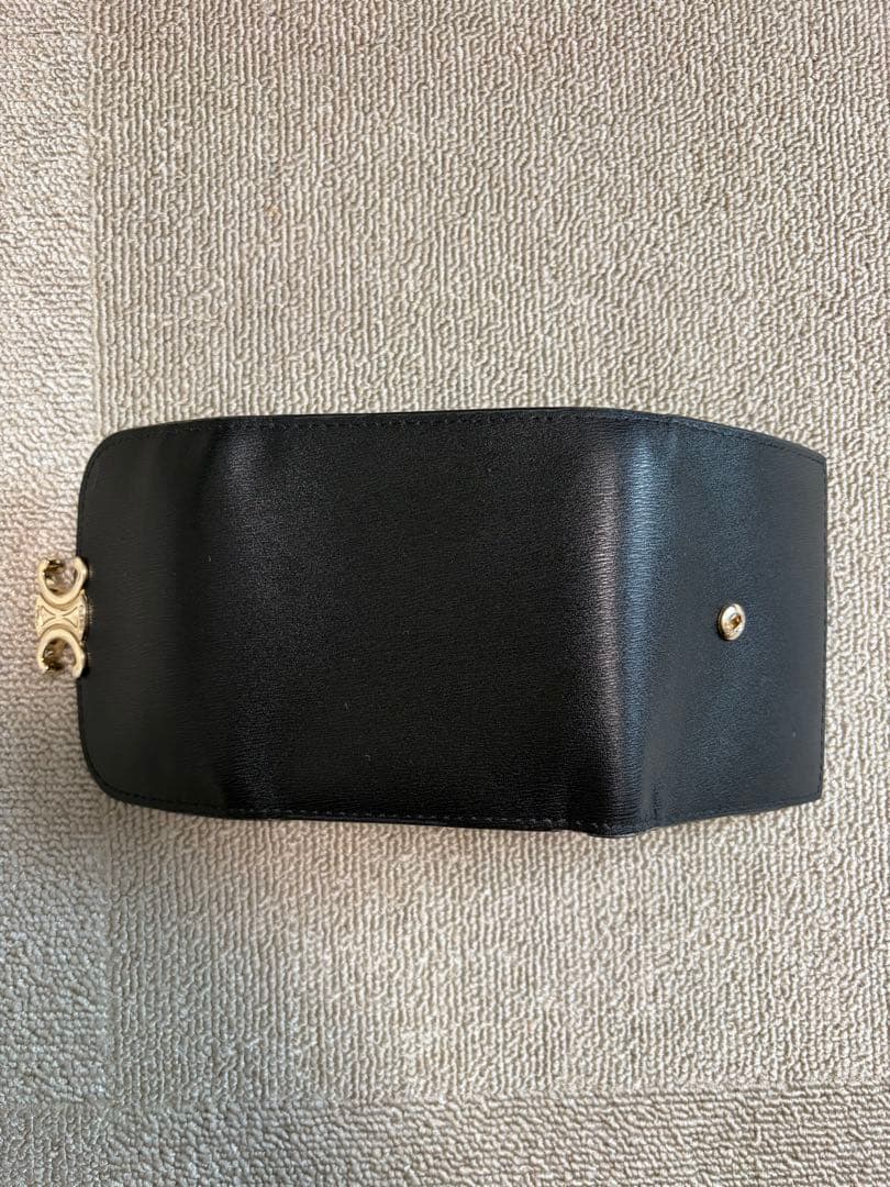 CELINE ブラック 三つ折り財布 トリンオフ