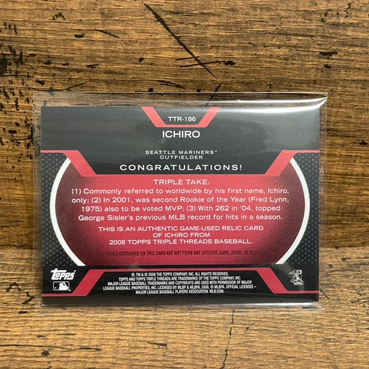 イチロー 262本安打達成記念ジャージカード 売れ筋