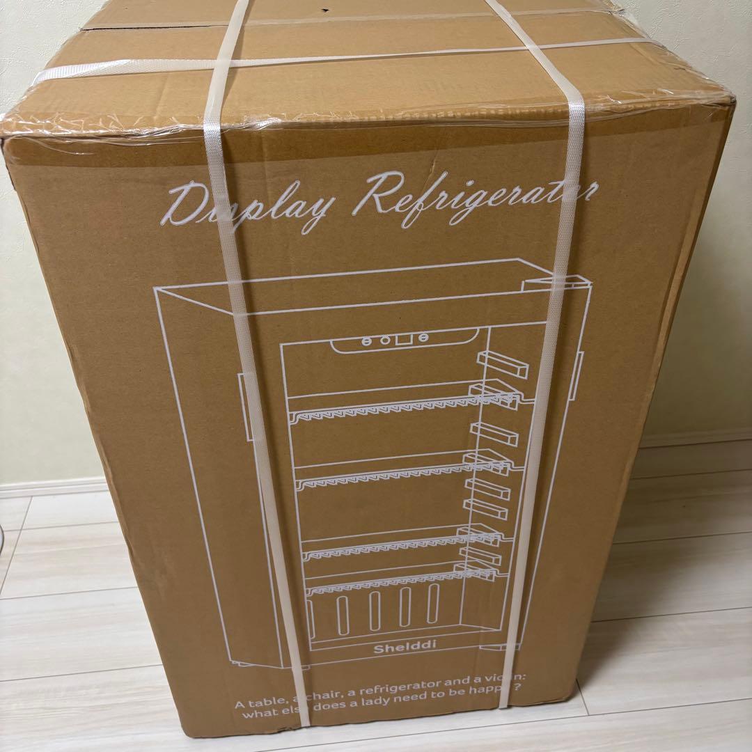 Shelddi 冷蔵庫 93L コンプレッサー式 透明ガラスドア ステンレス製