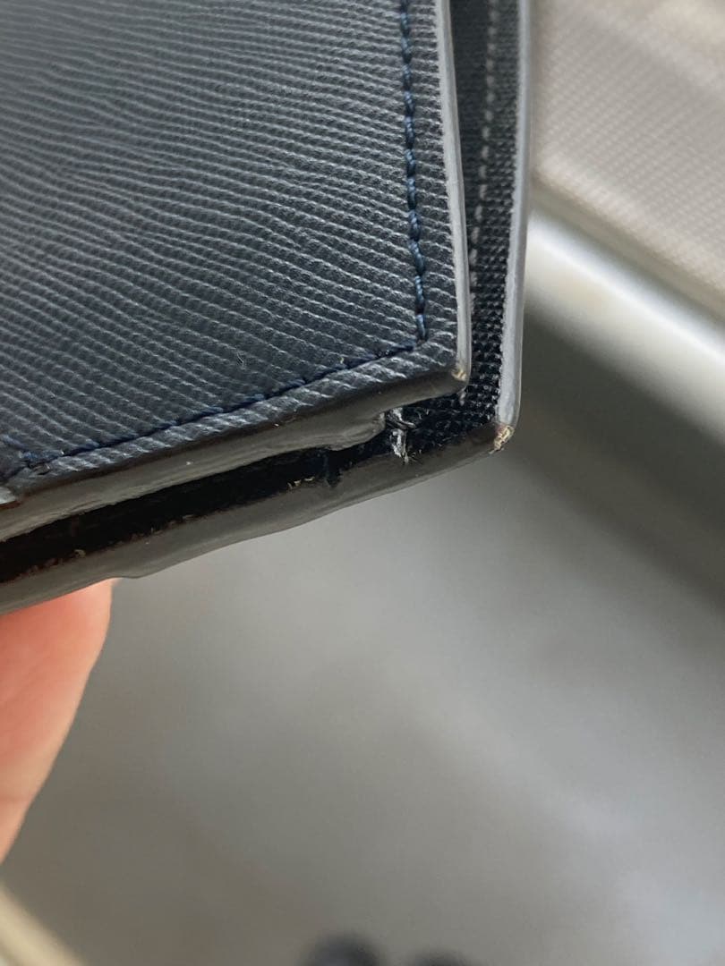 MARNI 二つ折り財布 ネイビー/グレー