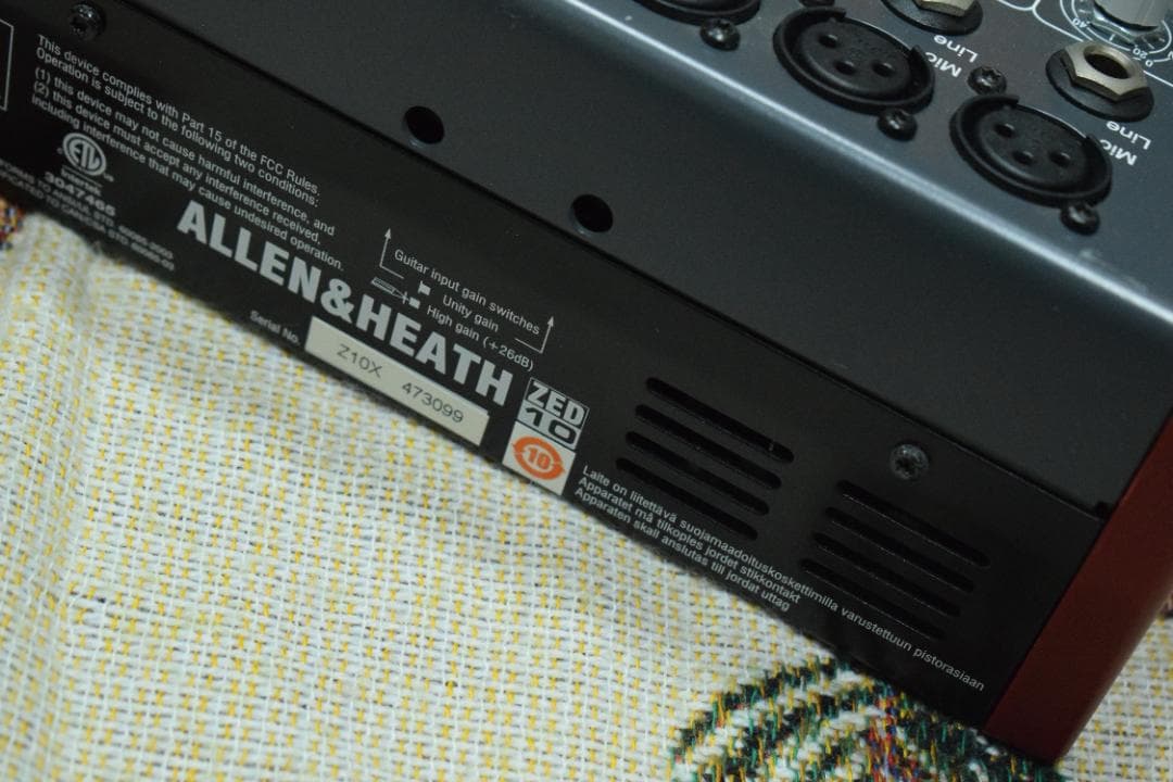 【動作確認済み】ALLEN&HEATH / ZED-10 アナログミキサー