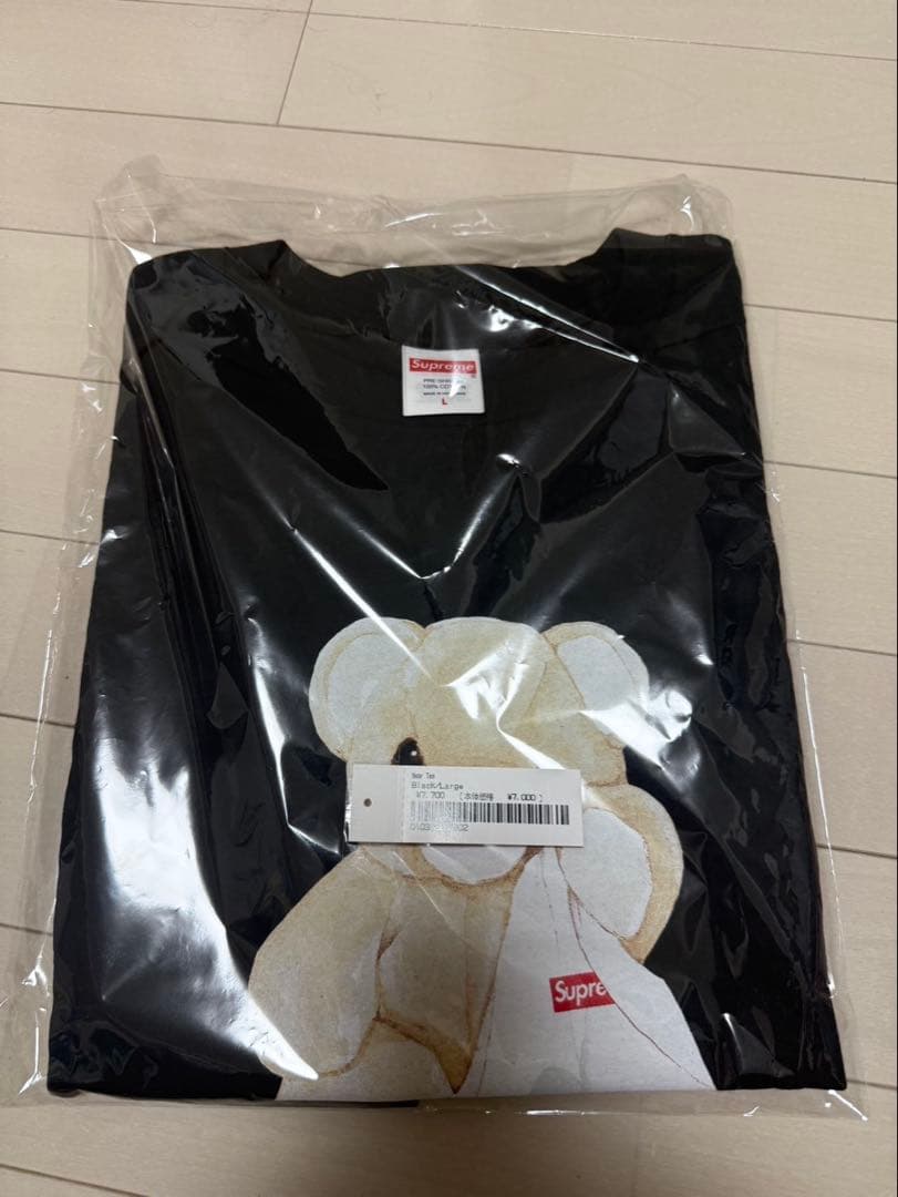 supreme 25ss bear tee 黒 Lサイズ