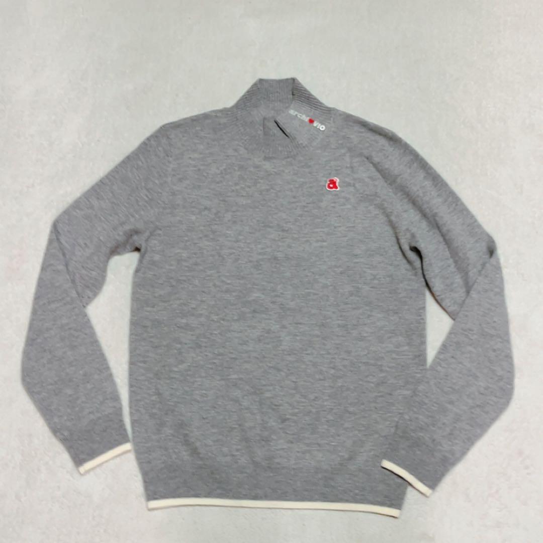 未使用　アルチビオ　ニット　セーター　ウール　モックネック　グレー