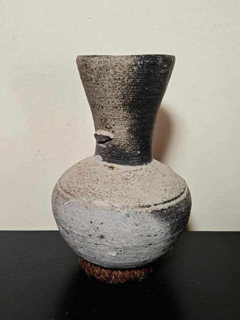 須恵器長頸壺　古墳時代　考古発掘品　古代日本　古美術　花呼ぶ器