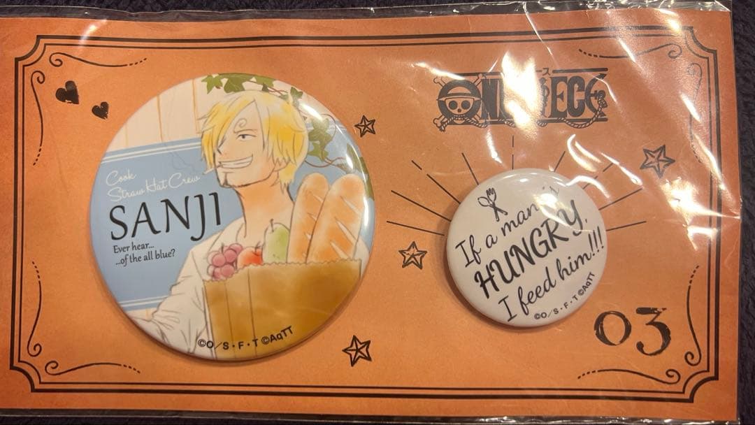 サンジのカフェ 缶バッジセット ワンピース リンゴ 東京ワンピースタワー