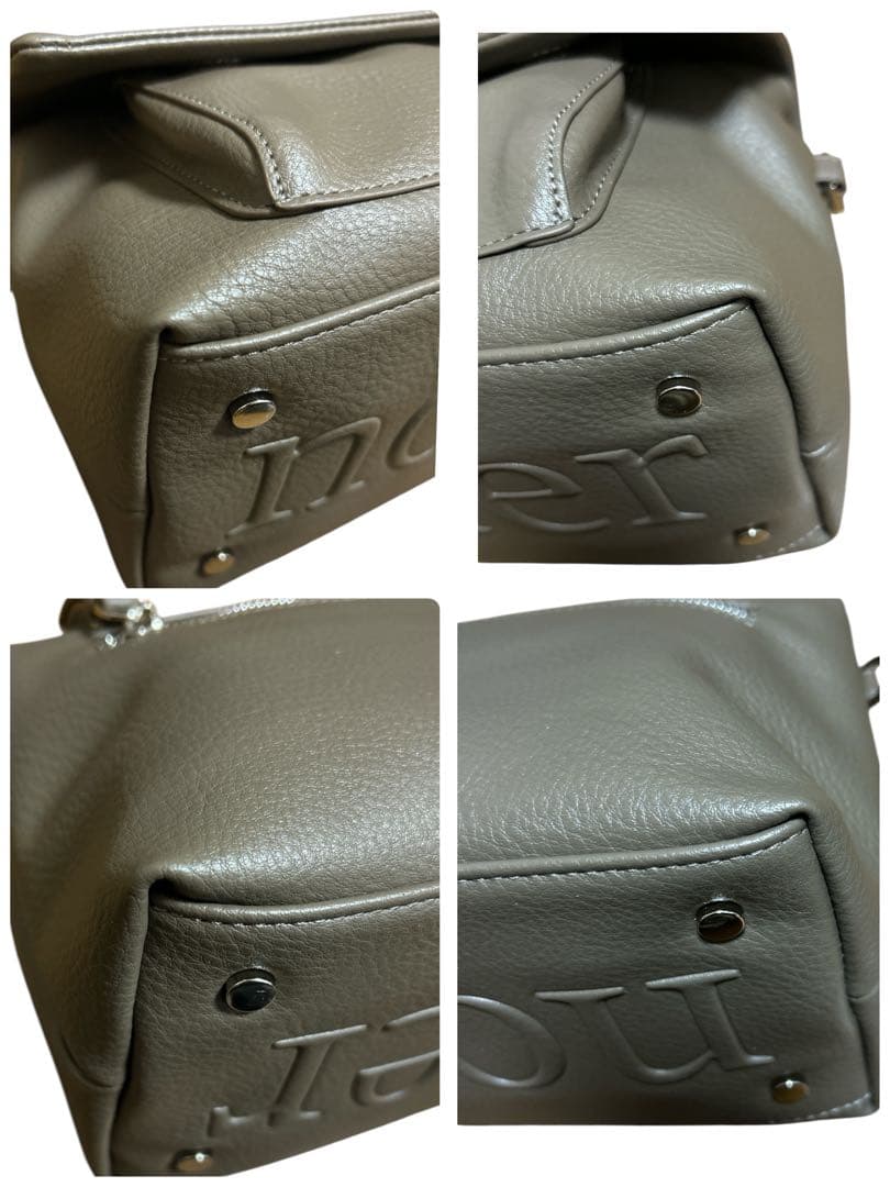 【極美品】nouer ヌエール ボトムエンボスロゴバッグ ショルダーバッグ