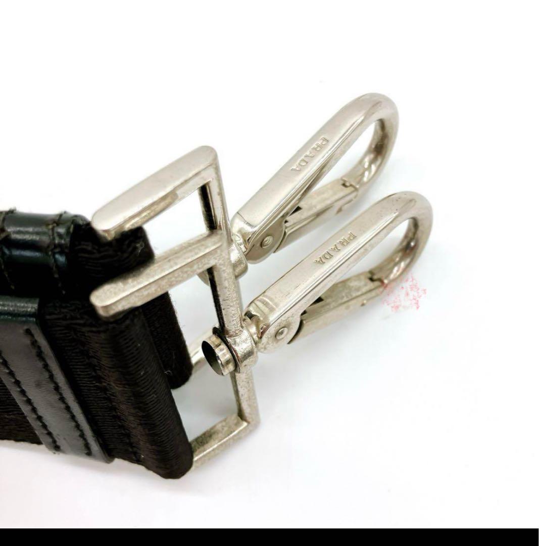 PRADA ブラックナイロンショルダーストラップ