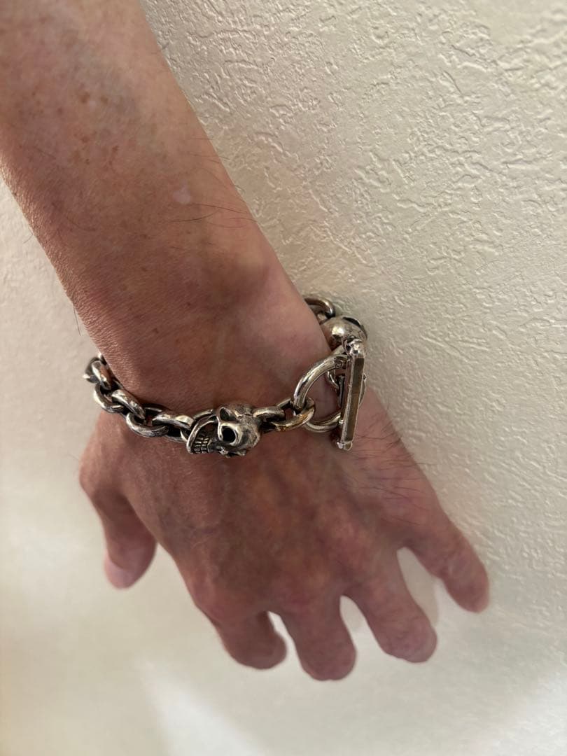 ガボール　ガボラトリー　生前2スカル　スモールオーバルリンクブレスレット