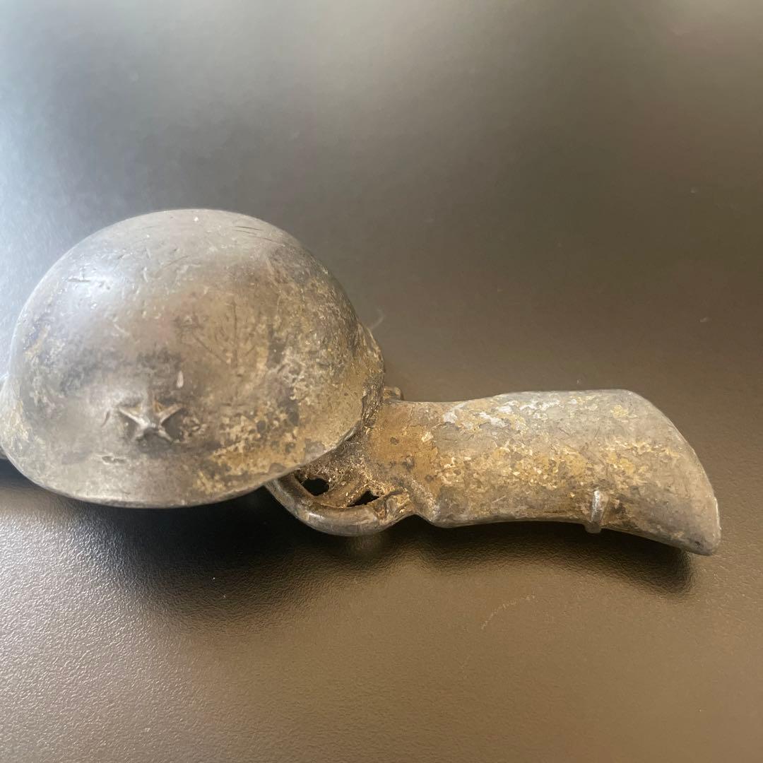 ★刻印有　文鎮　銃とカブト