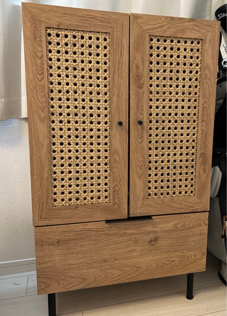 LOWYAラタン調ハイキャビネット（幅60）