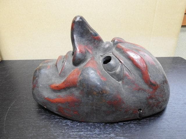 東大寺国宝貴徳面写舞楽面 暁水作 共箱 MA425 東大寺大仏殿 書