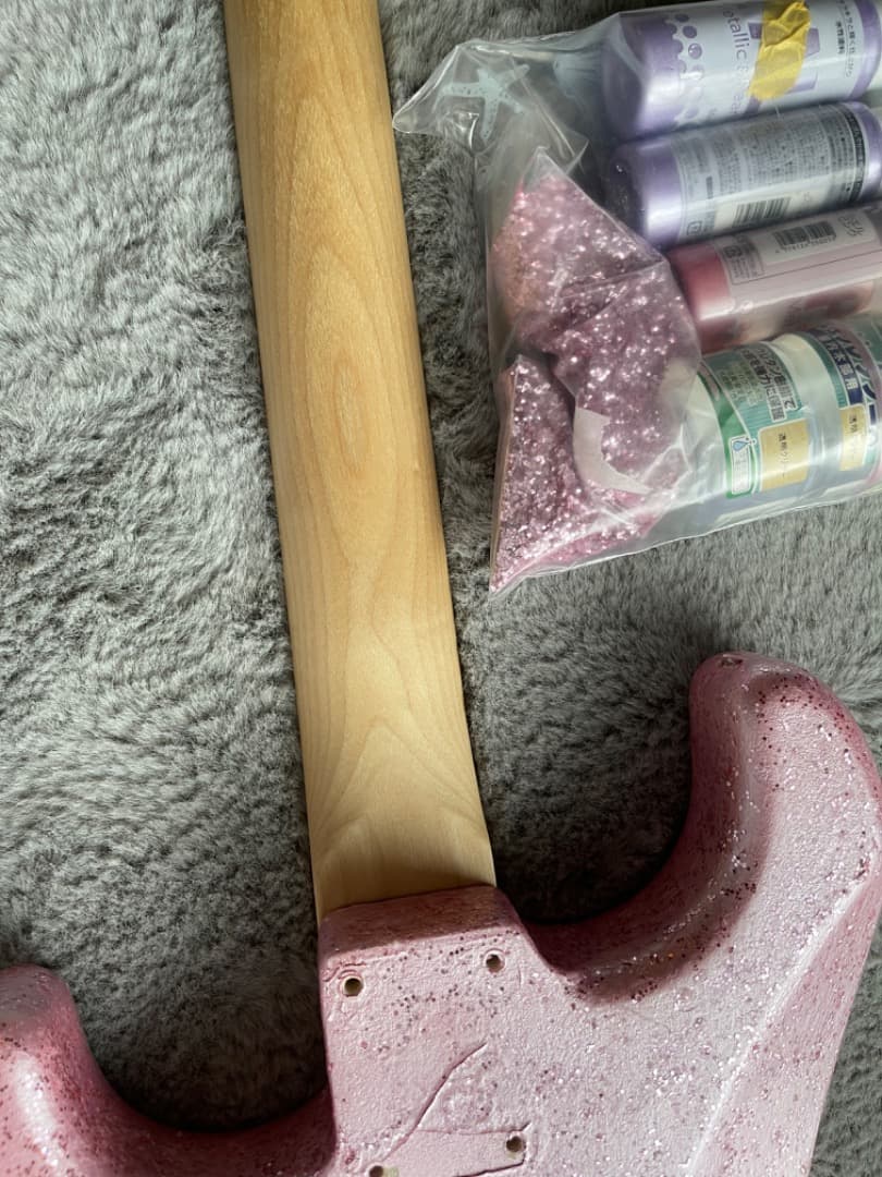 ジャンク品 ギター ボディ ネック塗料他