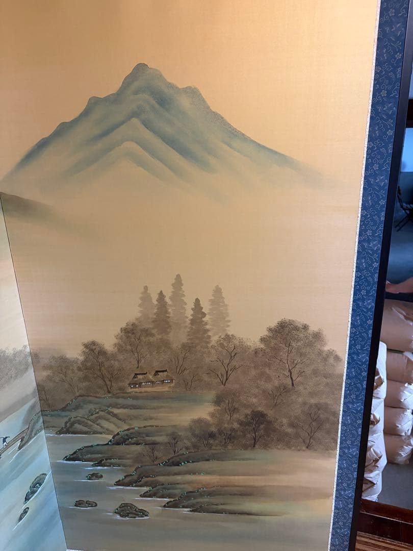 屏風 2枚折 (高さ約176㎝ 2連幅176㎝)