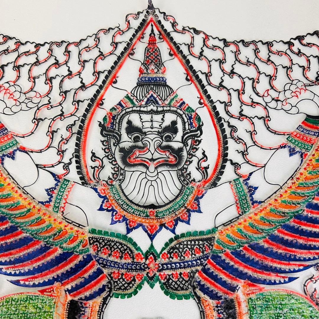 水牛 切り絵 ガルーダ タイ インドネシア 民芸品 アート バリ島 神聖な