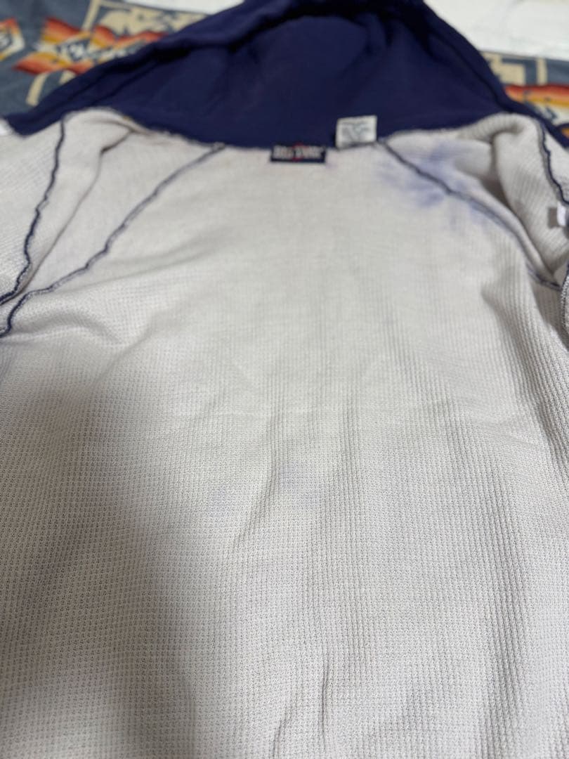 80s BIG YANK ダブルフェイス　ジップアップパーカー　XL ナス紺