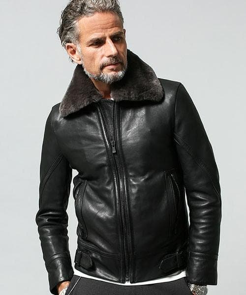 junhashimoto×ナノユニバース B-3レザージャケット