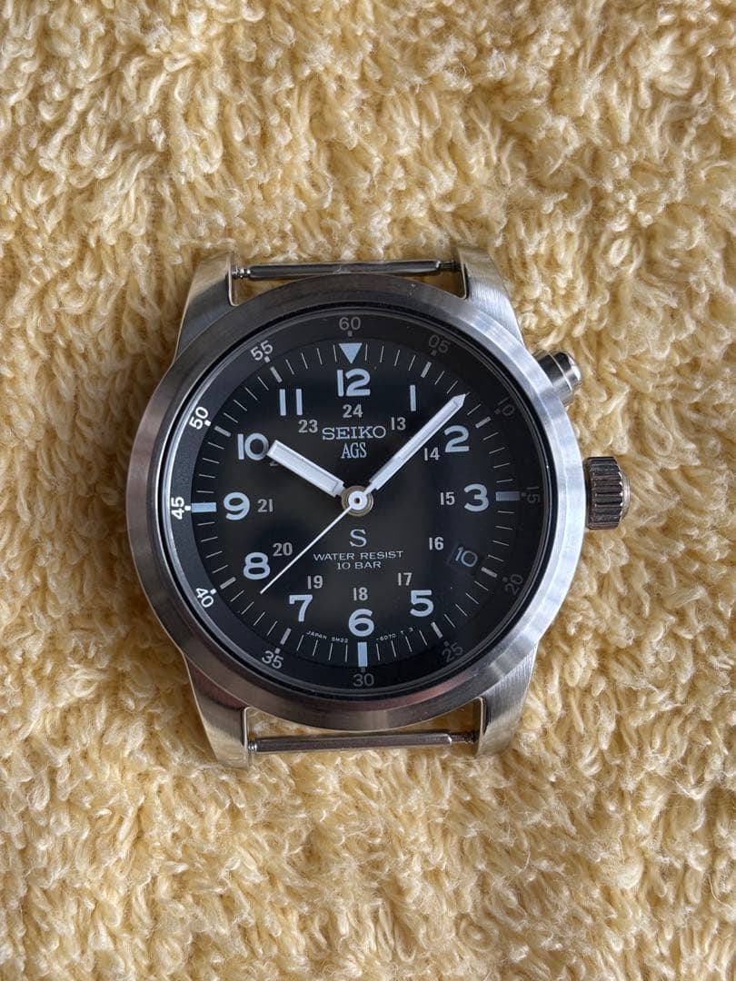 セイコー SUS AGS ミリタリー　中古良品　SEIKO　5M22-6C20