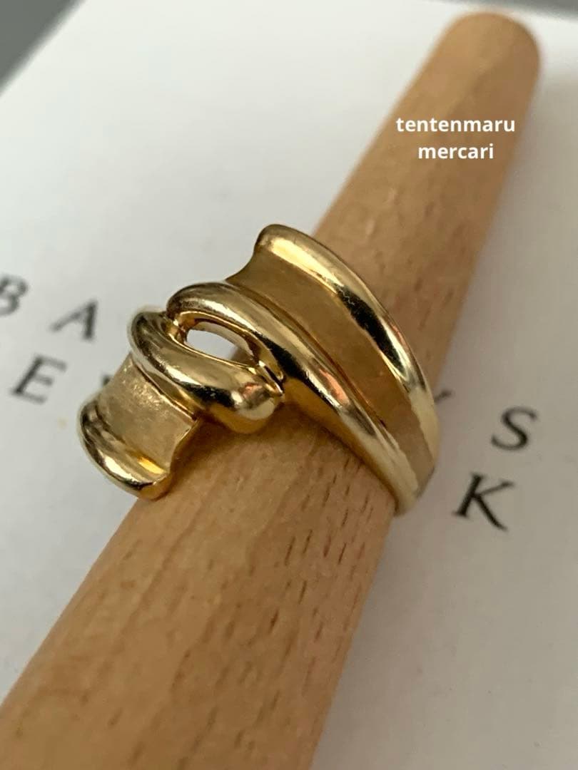 直*子様 ジュエリーマキ ☆ K18 ワイドツイストリング ☆ 幅広地金リング