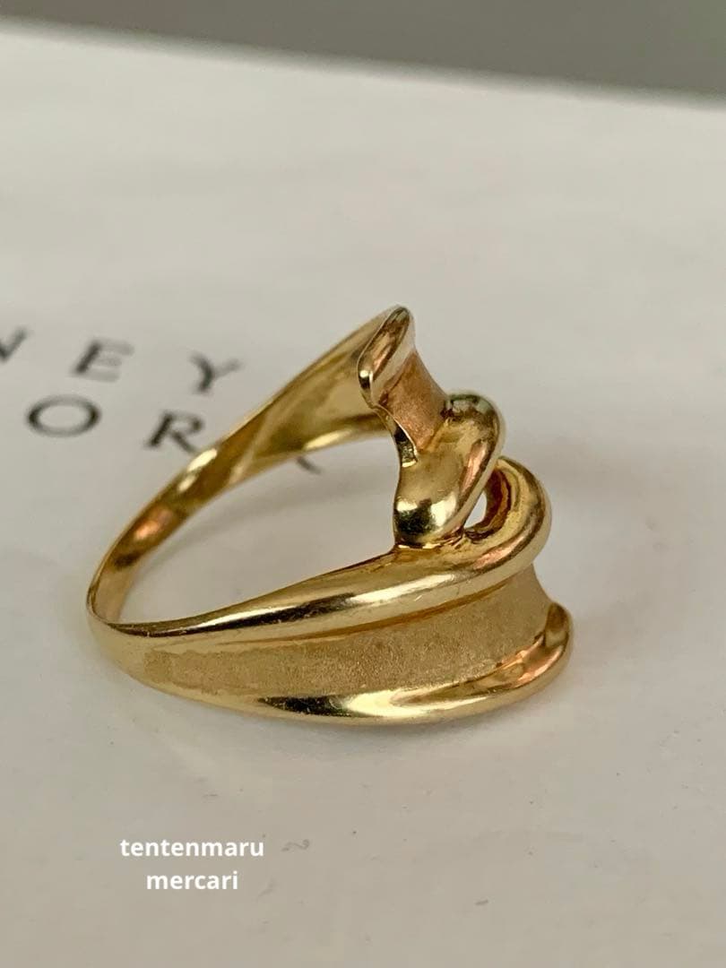 直*子様 ジュエリーマキ ☆ K18 ワイドツイストリング ☆ 幅広地金リング