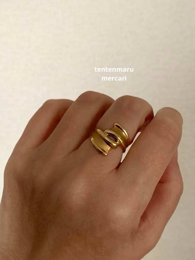 直*子様 ジュエリーマキ ☆ K18 ワイドツイストリング ☆ 幅広地金リング