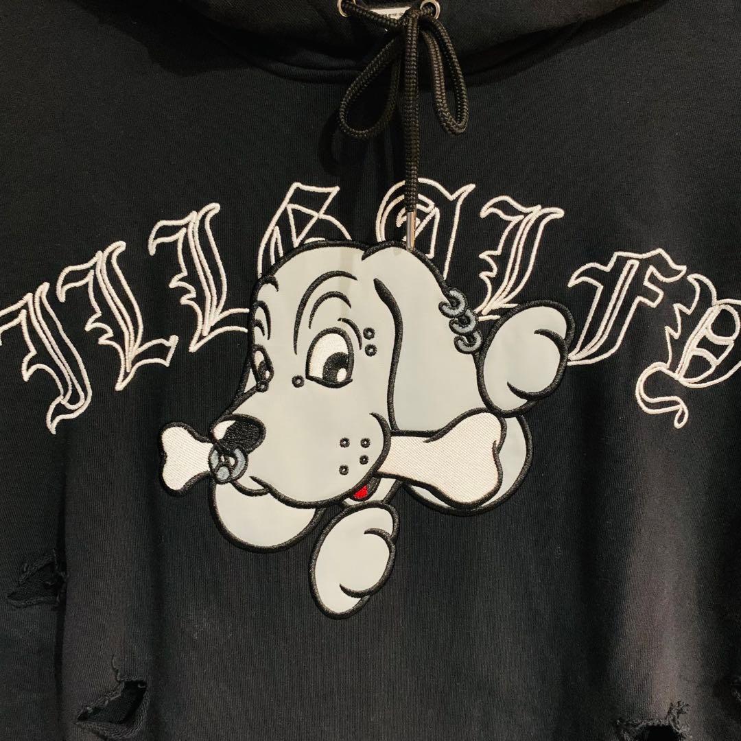 GALFY　ガルフィー　パーカー　オーバーサイズ　ダメージ　大型犬　クロス　猫耳