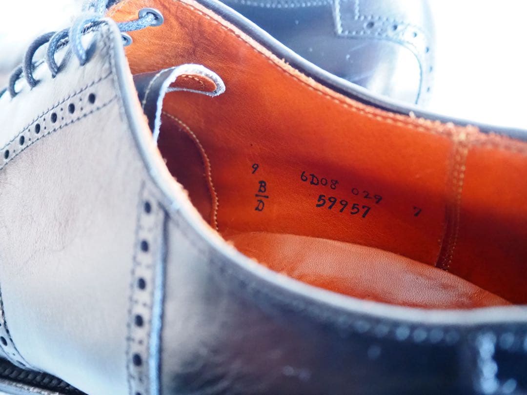 靴 Alden 59957 Black Saddle Shoes