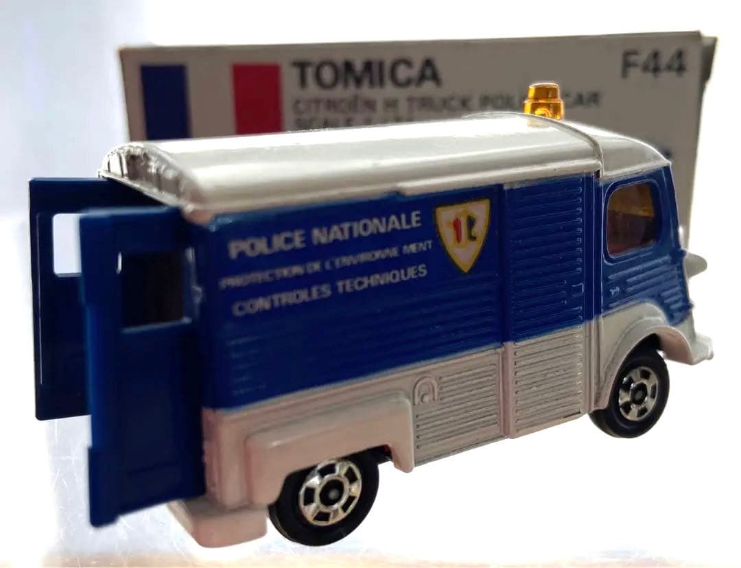 トミカ青箱外国車シリーズ日本製No.F44シトロエンHトラックポリスカー