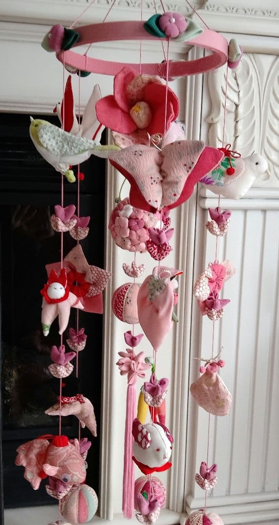 吊るし飾り　吊るし雛　ちりめん細工　ハンドメイド　ひな祭り