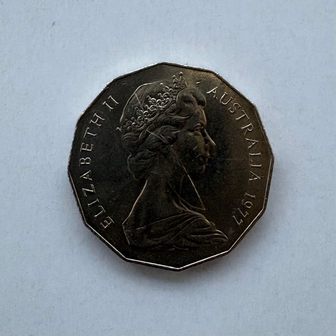 オーストラリア 1977年 エリザベス女王 即位 記念硬貨 シルバー