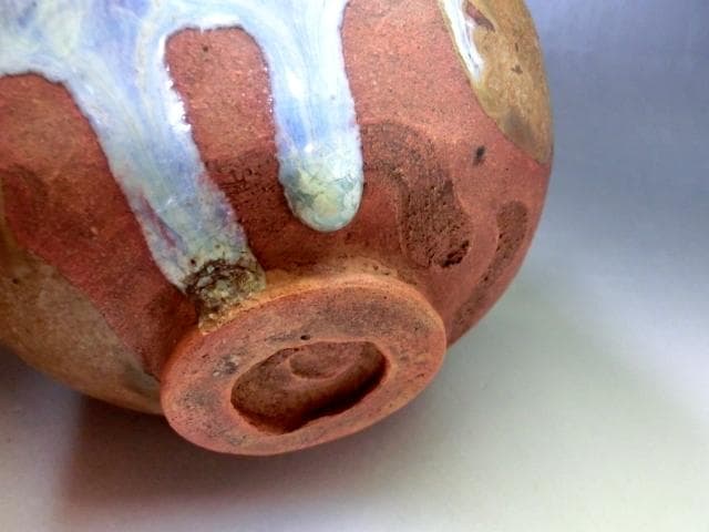 茶碗■一楽茶碗 瑠璃釉 涙艮 ゆがみ茶碗 お茶道具 古い茶器 時代物 骨董品■