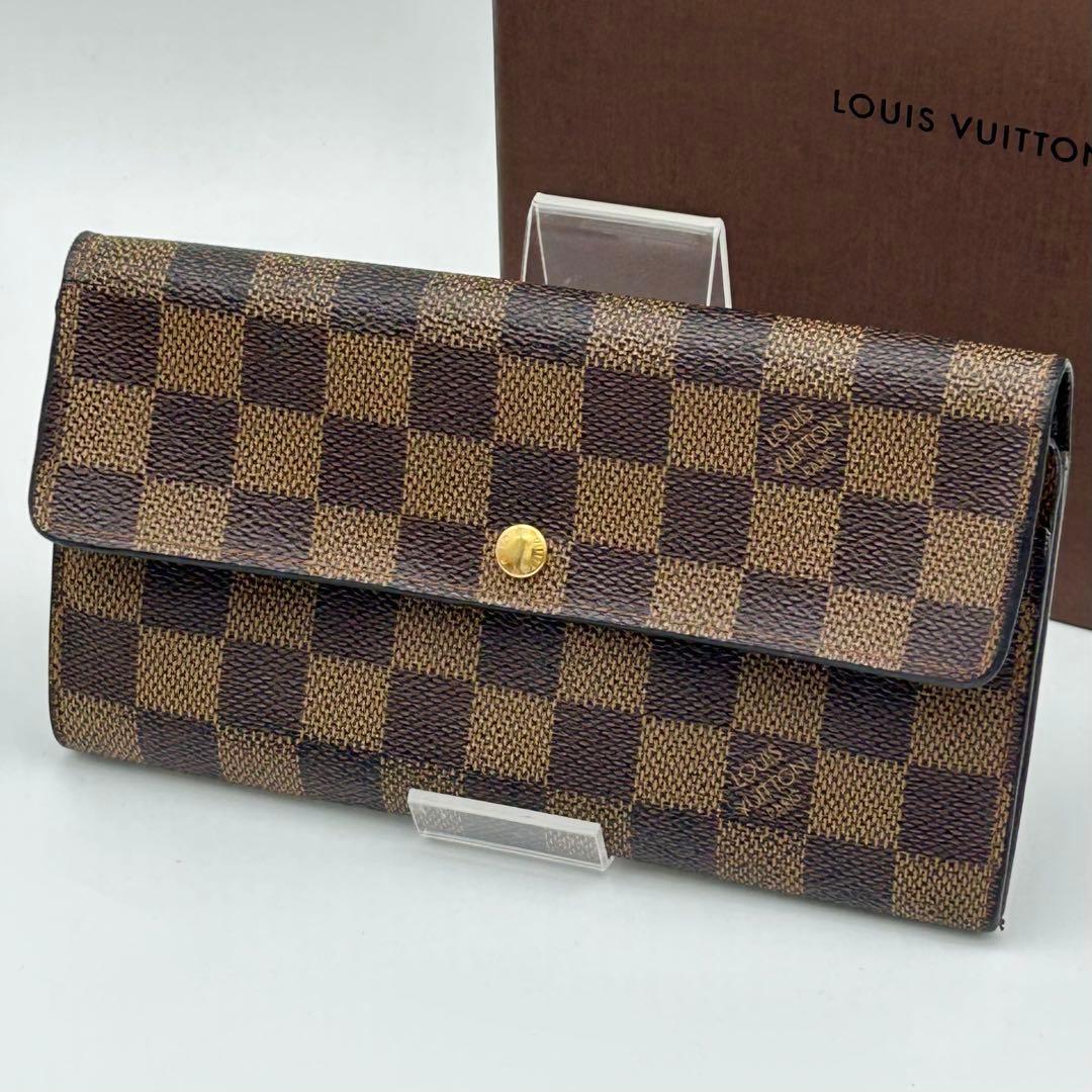 ルイ ヴィトン ダミエ ポシェット ポルトモネ クレディ 長財布 カード