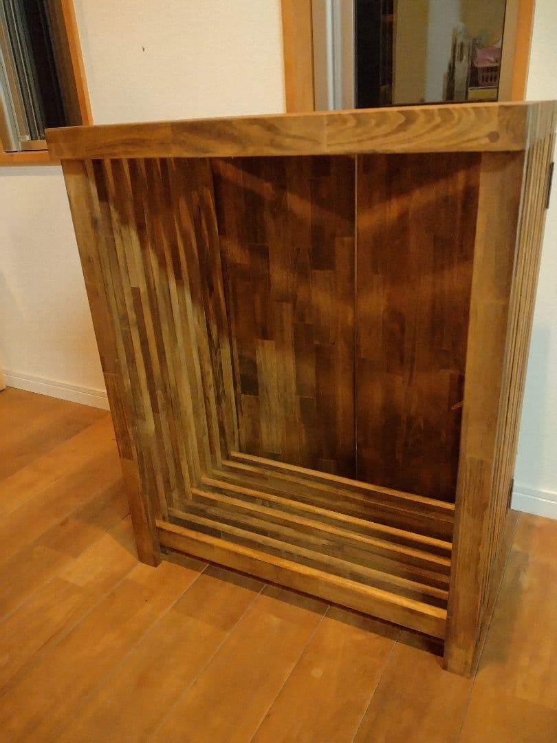 木製 ハンドメイド オーダー ワトコオイル 水槽台 アクアラック ベンチ