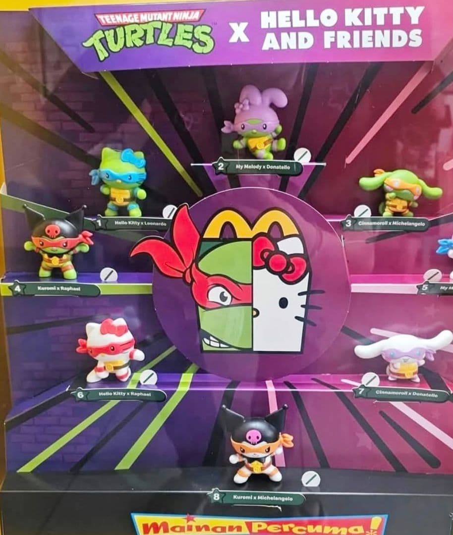 海外限定】TURTLES×HELLO KITTY/ ハッピーセット6体 未開封 - メルカリ